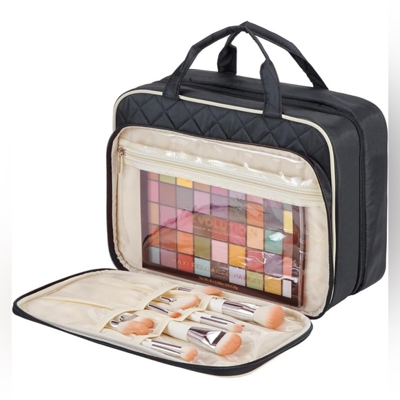 Large Travel Essentials Organizer, Makeup Case with Hanging Hook for Acc… - Picture 4 of 15